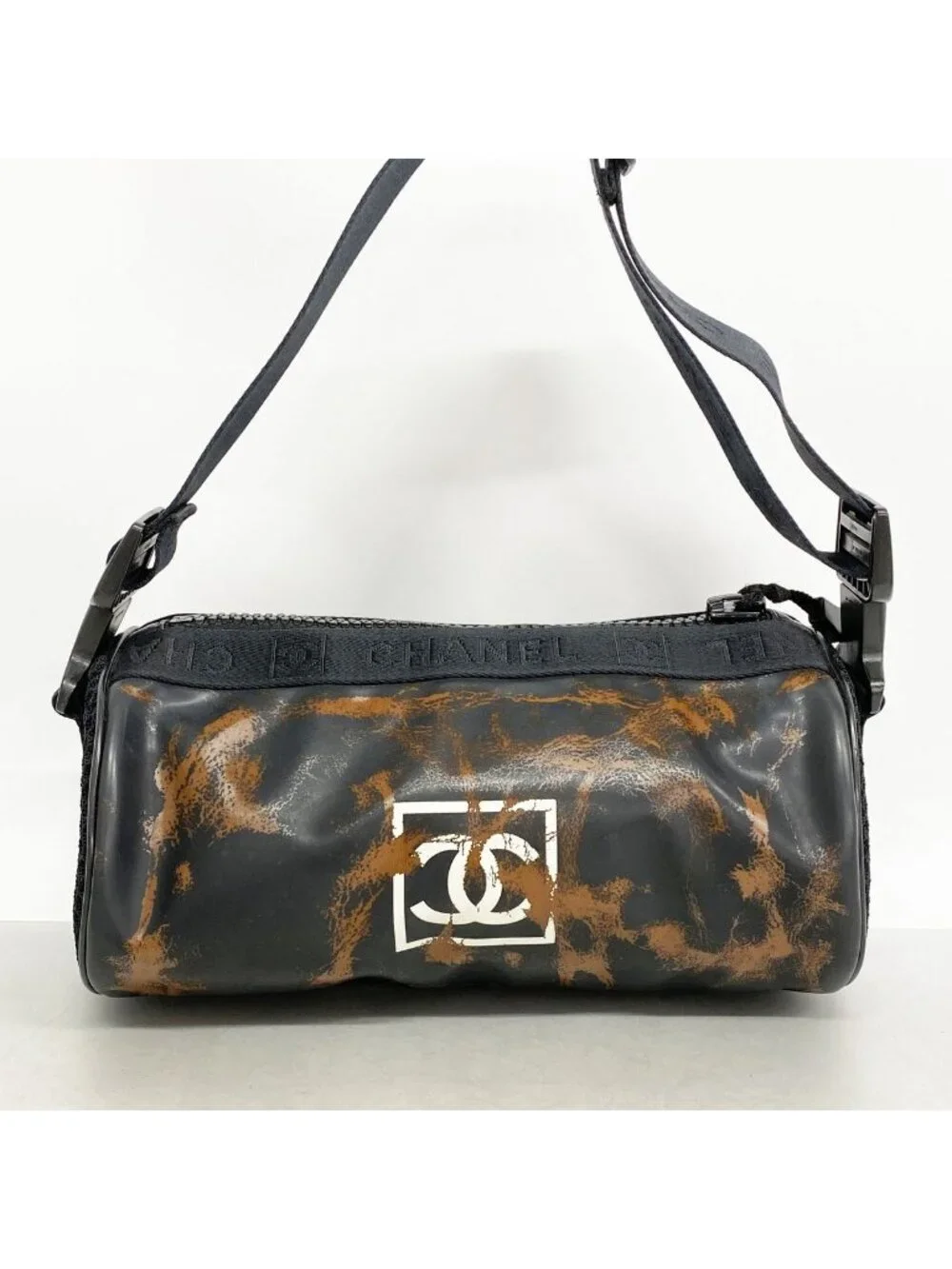 Chanel Shoulder Bag Sports Rubber Black